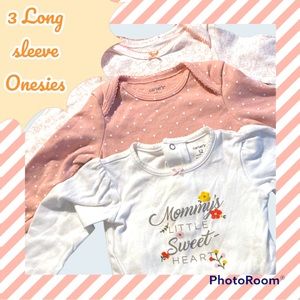 Set of 3 Carter’s Long Sleeve Onesies